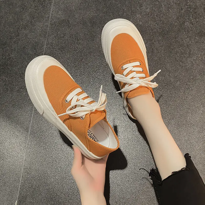 Breathable Canvas Shoes for Women Trainers Women Big protect Toe Sneaker Lady Summer Female Footwear Quality Sneakers Platform