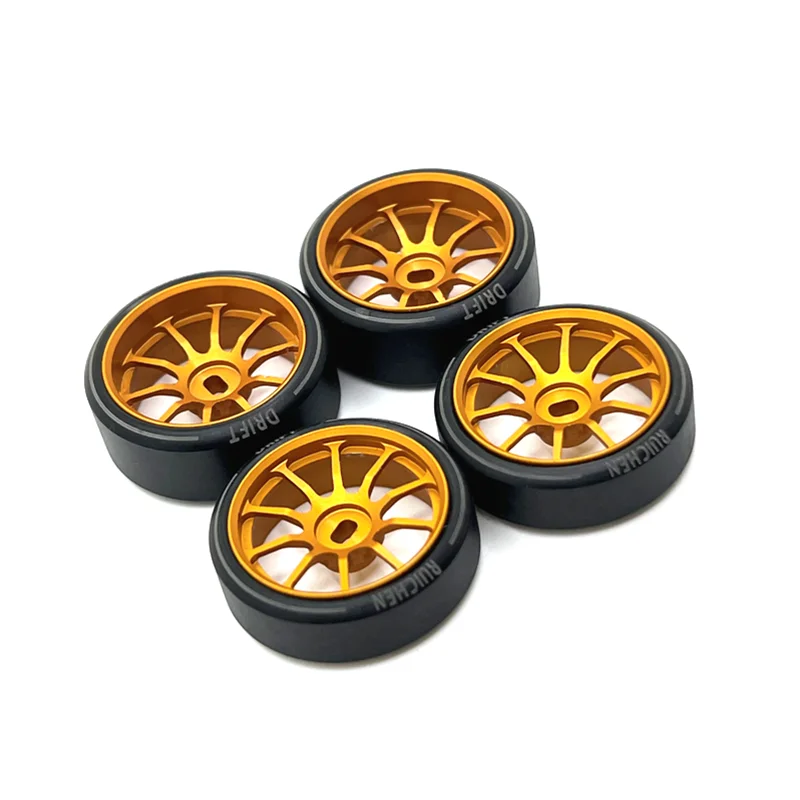 

Metal Upgrade Two Wide Two Narrow Outer Diameter 27mm Drift Tires For WLtoys Mosquito Car KYOSHO 1/28 RC Car Parts