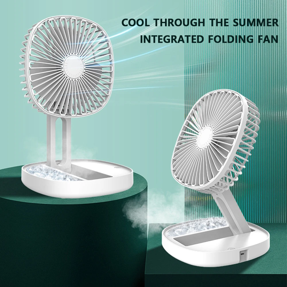 Портативный мини-вентилятор с зарядкой по USB складной низким уровнем шума летний