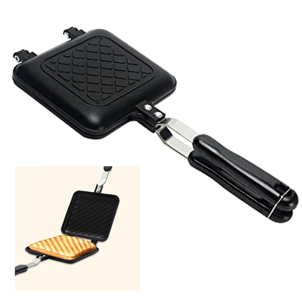 

Gas Non-Stick Sandwich Maker Bread Toast Breakfast Machine Waffle Pancake Baking Barbecue Oven Mold Grill Frying Pan