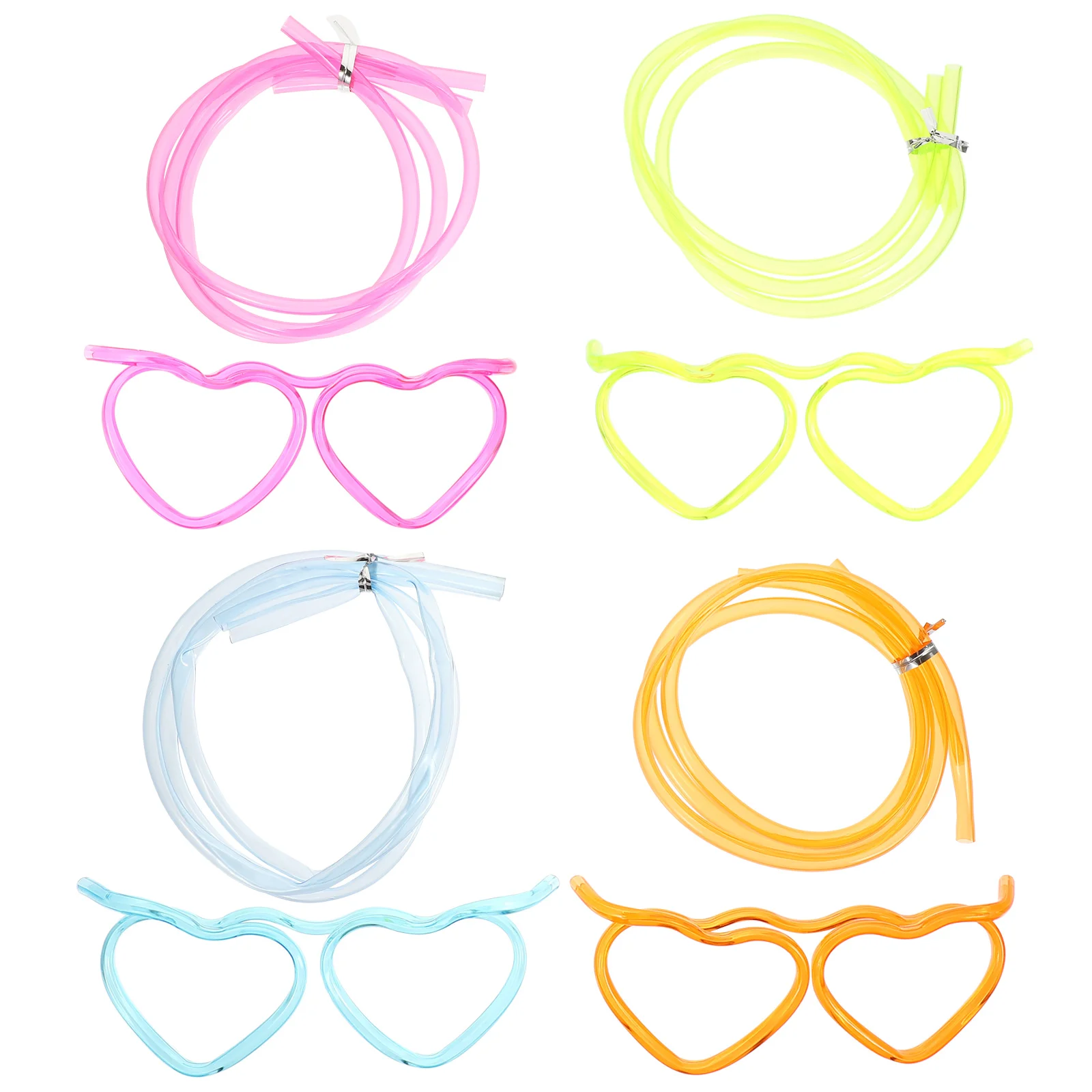 

8 шт., забавные соломинки для очков