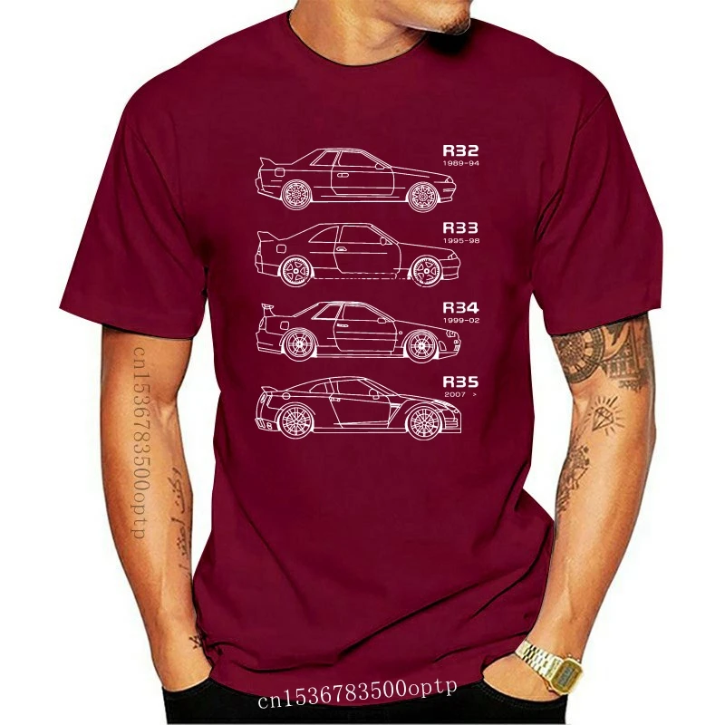 

Kaus Oblong Mobil Gtr Skyline Klasik Jepang Kaus untuk Penggemar Drift Kaus Oblong Solid Mode Populer Pria Baru Kaus Logo
