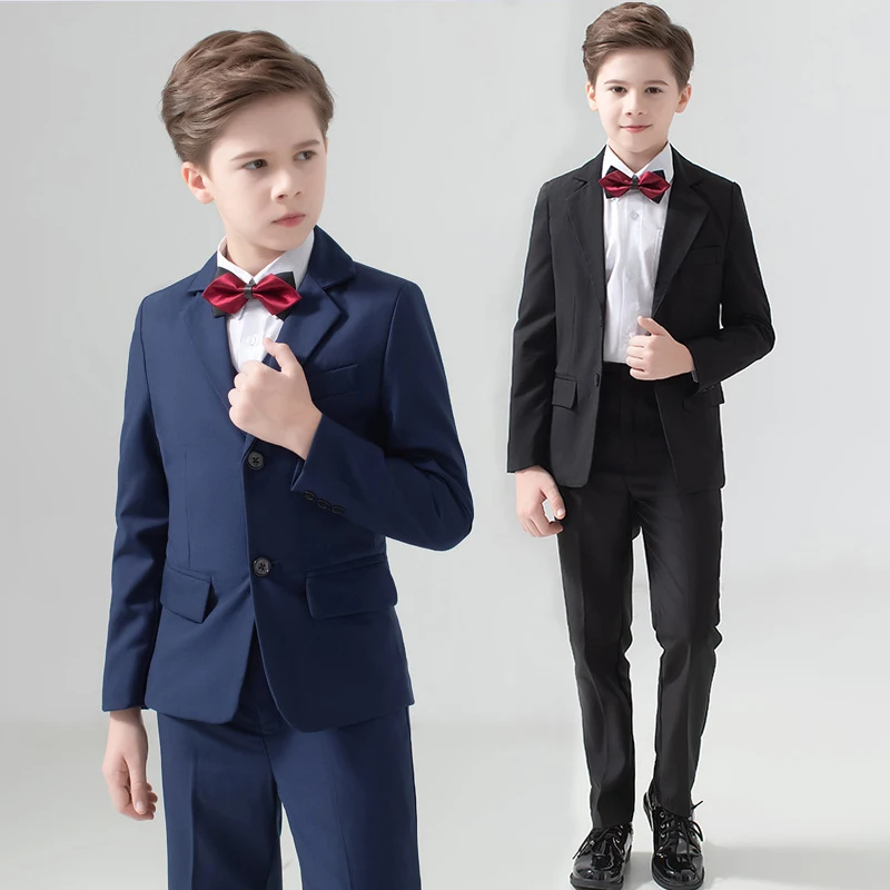 

2022 Dresses Kids Wedding Clothes Formal Teenager Boy Business Suits Tuxedo Children Party Ourfit Elegant Toddler School Uniform