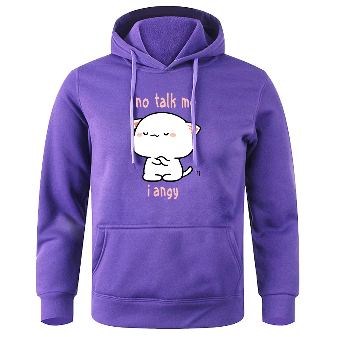 

Tsundere Cat No Talk Me Im Angy Printing Hoodies Male Sports Warm Man Pullovers Novelty Fashion Hooded Harajuku Trendsportswear