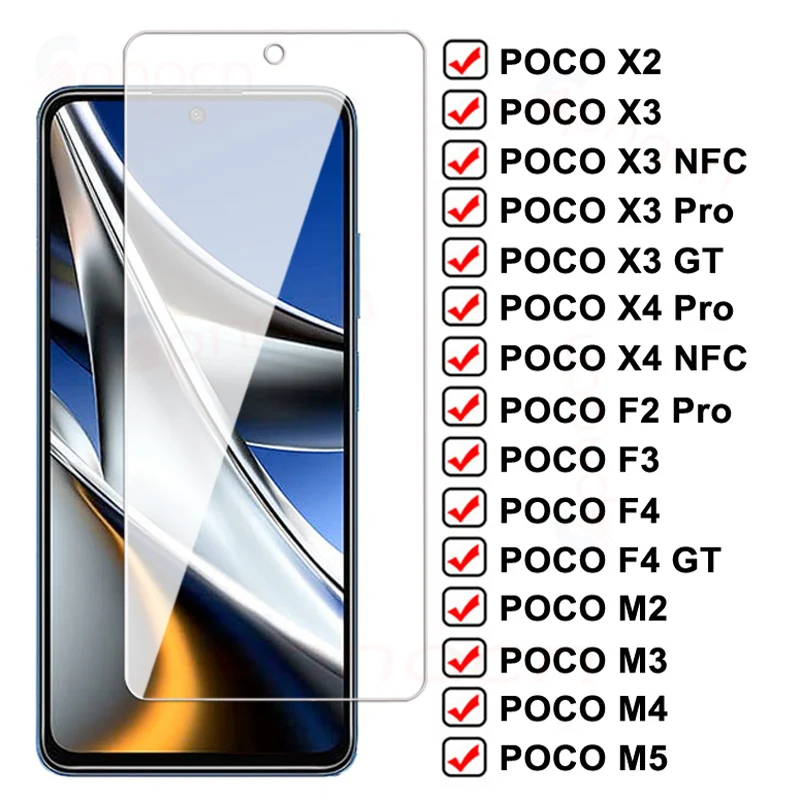 

Защитное стекло, закаленное стекло 11D для Xiaomi Poco X3 X4 NFC X2 F2 F3 F4 GT