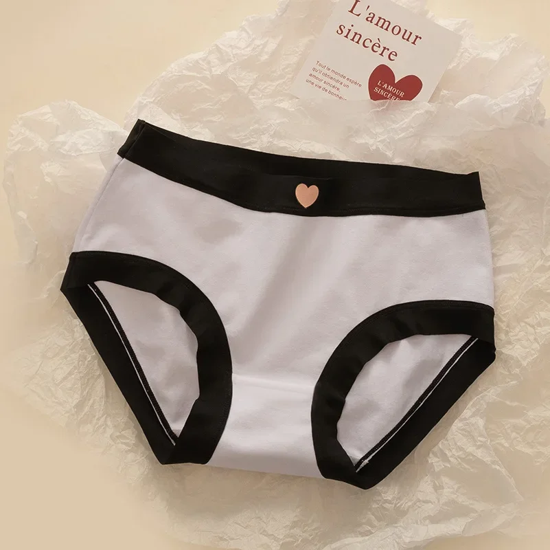 3 шт. женские хлопковые бесшовные трусы со средней посадкой