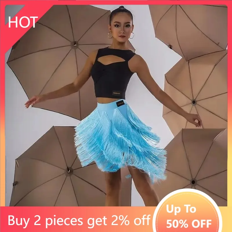 Дизайн с кисточками женское платье для латинских танцев женская юбка бальные