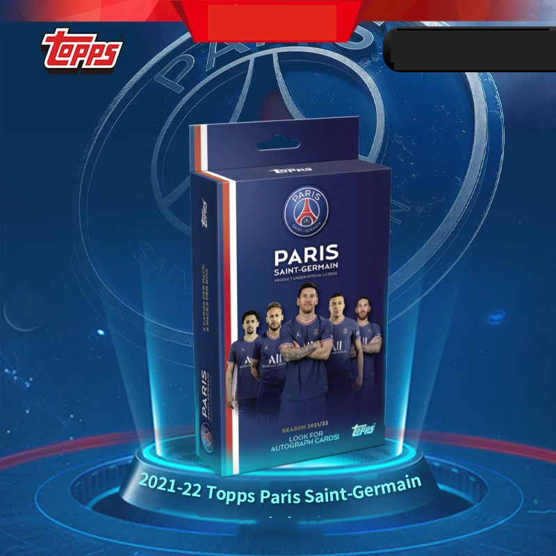 

21-22 Topps Paris Saint-Germain football team Team box Messi Ronaldo Mbappe Limited Edition Star Card Fans Collection