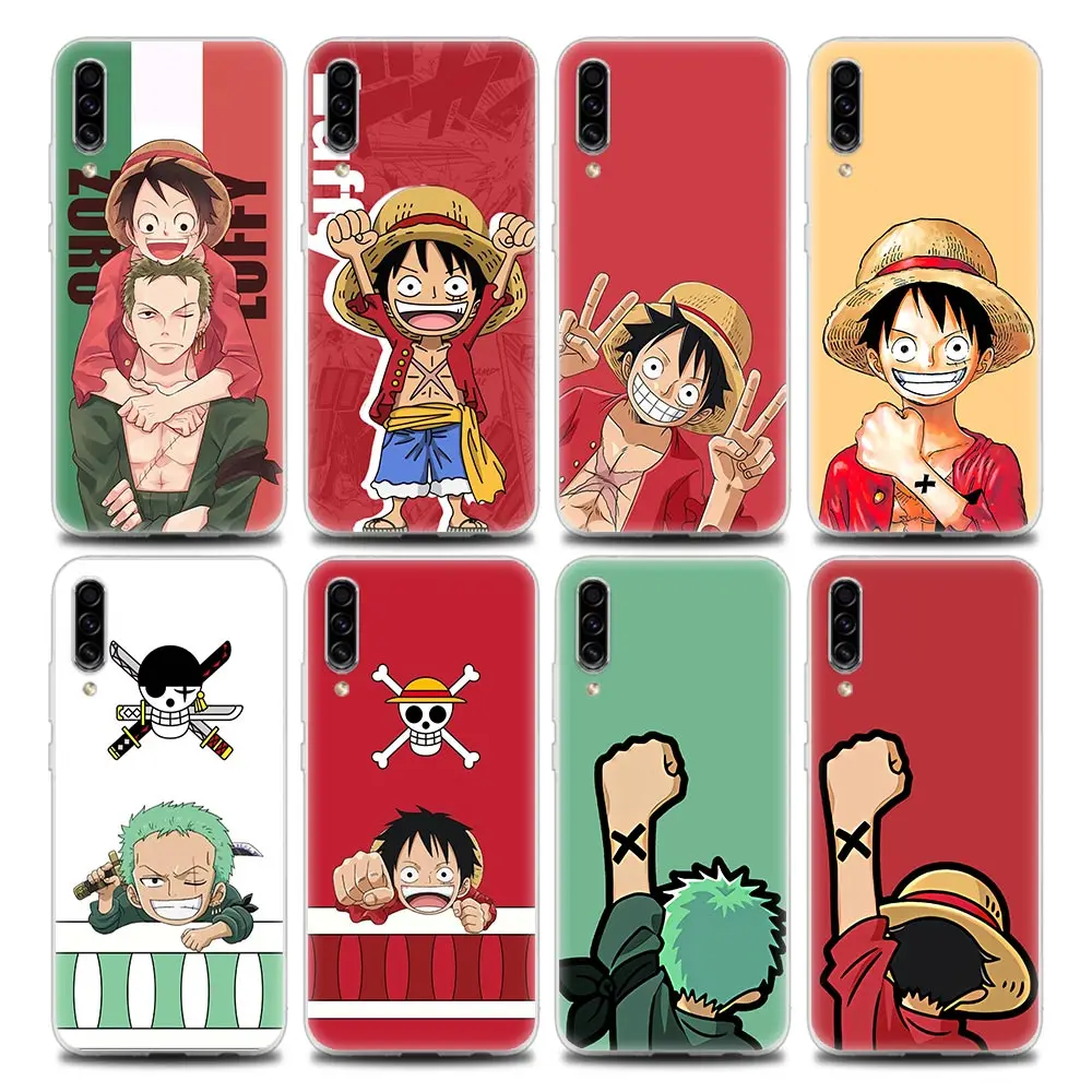 

Clear Phone Case for Samsung Galaxy A70 A40 A50 A30 A20 A10 A10S Note 8 9 10 Plus Lite 20 Soft Cover ONE PIECE Luffy Zoro Anime