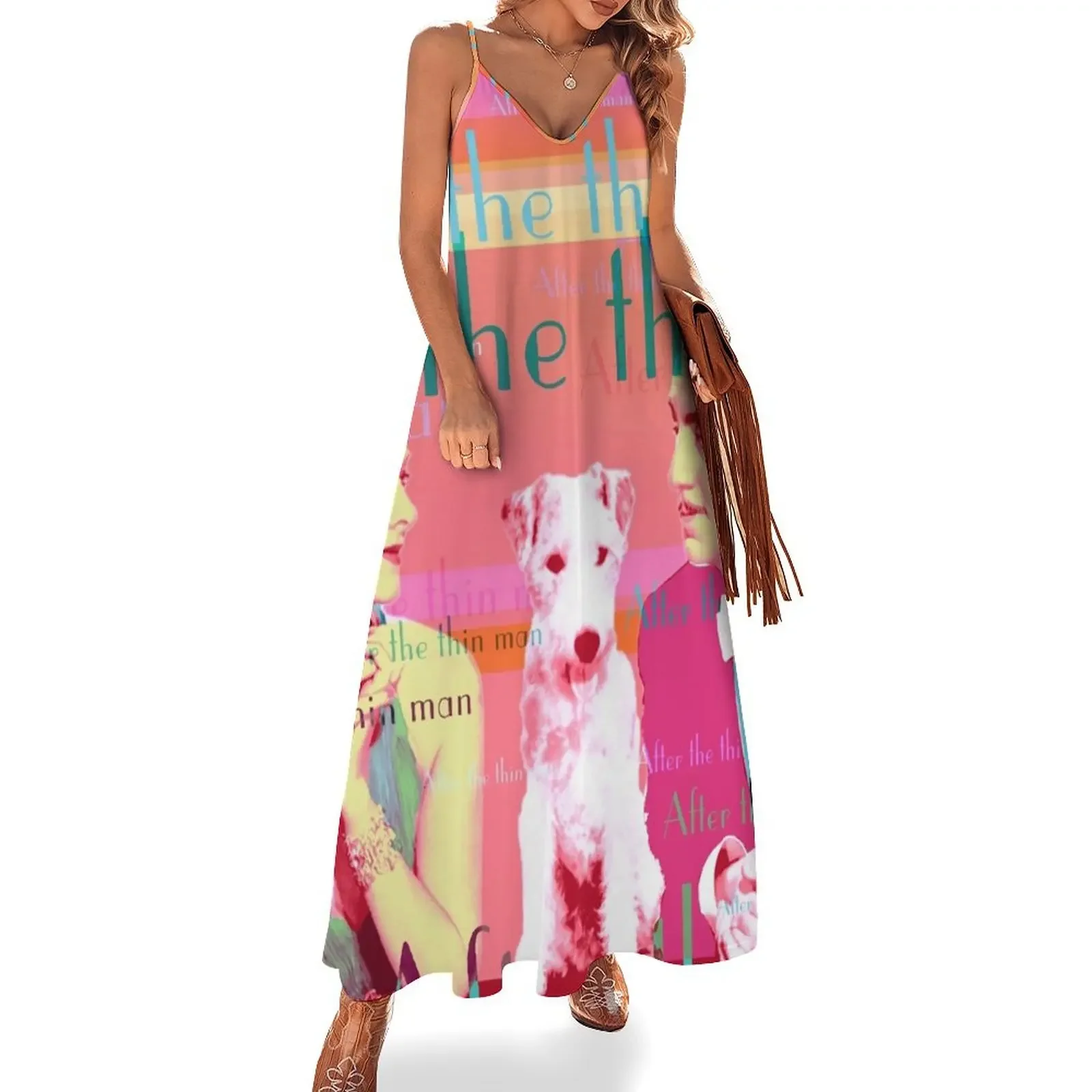 После тонкого мужчины с William Powell и Myra Loy and Dog Asta Платье без рукавов Женские платья