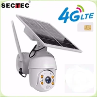 sectec smart home farm ranch forest long standby led alarm 4gwi fi version 2mp hd solar camera panel monitor outdoor security