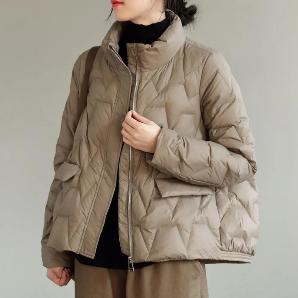 Woman Red Reversible Quilted Jacket Oversize 2022 Spring Autumn Winter Double-Sided Padded Loose Coat Casual Classic Chic