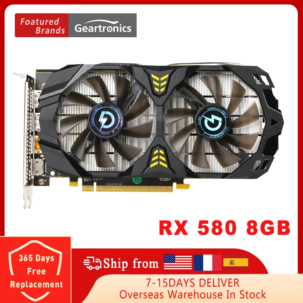 

Mining Video Card RX 580 8GB 256Bit 2048SP GDDR5 Graphics Cards for AMD Radeon RX 580 series VGA Cards RX580 8g For Mining