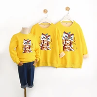 2022 year of the tiger zodiac parent child outfit sweatshirts men woman kid autumn winter casual tops family matching clothes