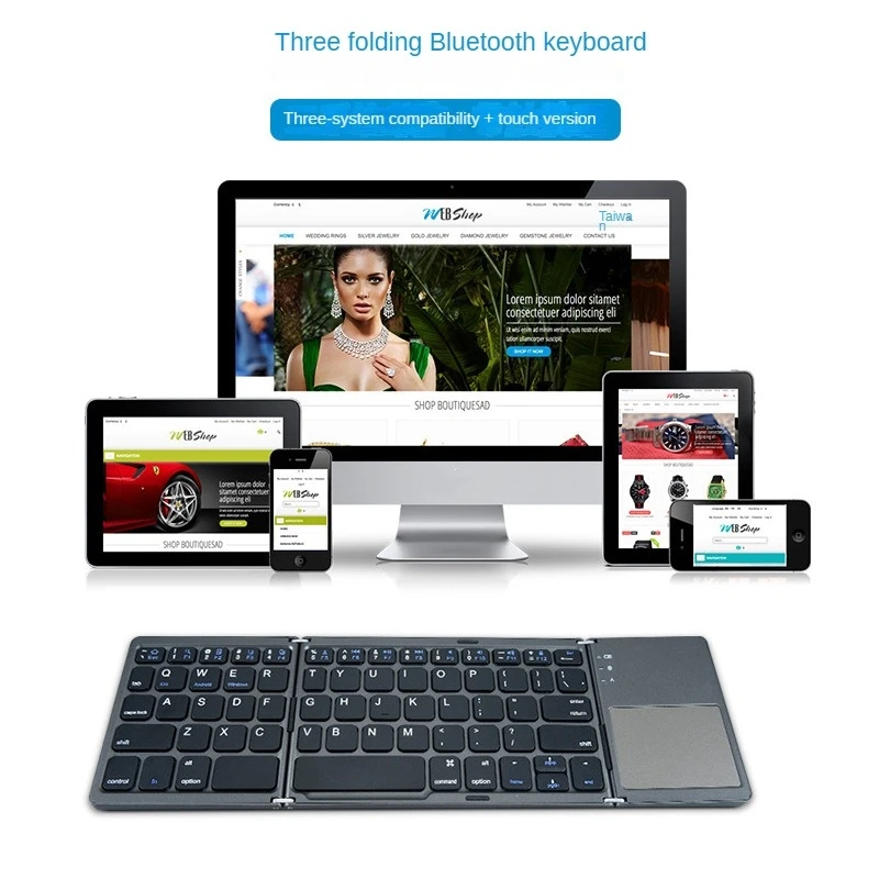 

Портативная ультратонкая Беспроводная Мини Складная Bluetooth-клавиатура B033