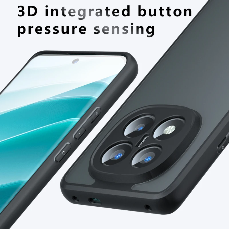 Для Xiaomi Redmi Note 14 Pro Чехол с рамкой из ТПУ чехол 3D интегрированной кнопкой