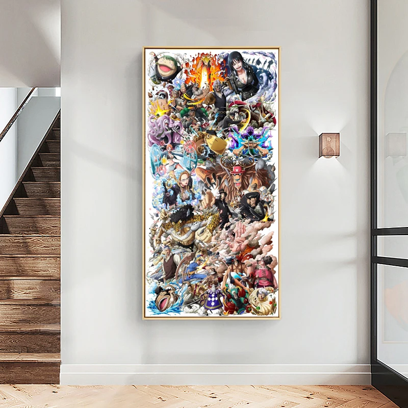 

One Piece Cartoon Poster Canvas Print Pictures Wall Art Paintings Japan Anime Home Decor Modular Posters For LivingRoom