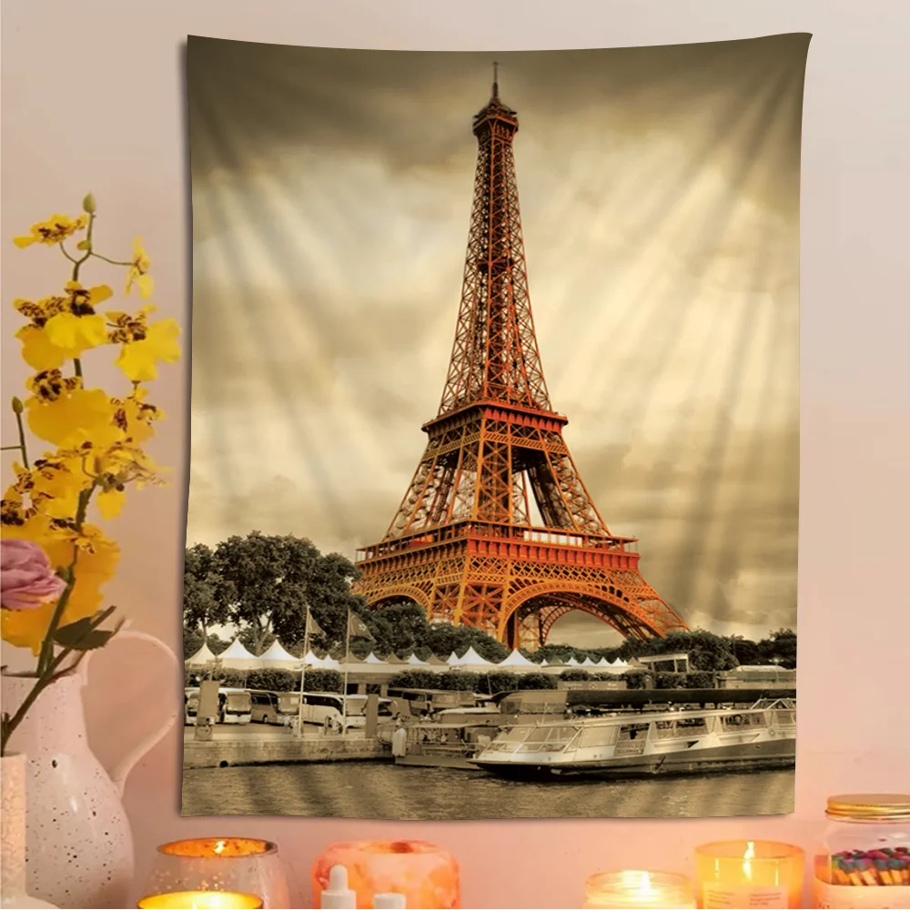 Эйфелева башня DIY настенный гобелен подвесной Таро хиппи Фотофон INS домашний