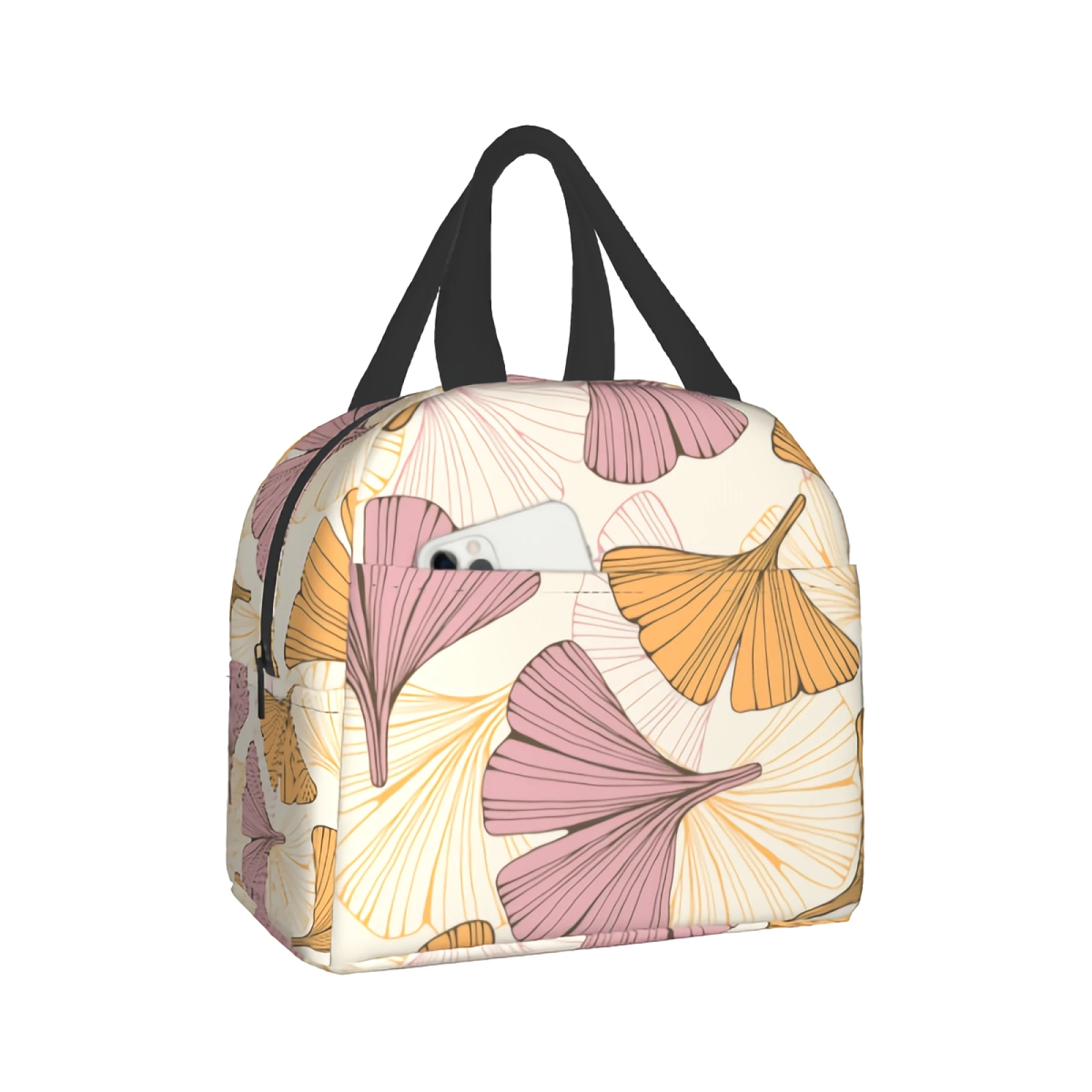 

Ginkgo Biloba Lunch Bag Fallen Leaves Lunch Tote Bag Lunch Box Waterproof Insulation Bag Lunch Storage Bag Picnic School