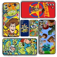 toy story for samsung galaxy s22 s21 s20 fe ultra s10e s10 s9 s8 s7 s6 edge plus black silicone phone case
