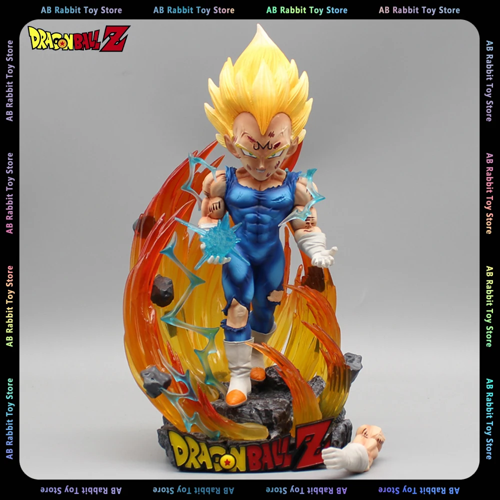 

Dragon Ball Anime Figure Majin Vegeta Action Figure 22cm Super Saiyan Figurine Pvc Statue Collectible Model Arms Switchble Toys