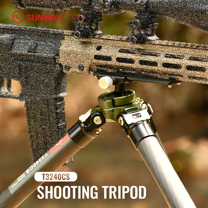 

SUNWYAFOTO T3240CS Hunting Tripod for Shooting Rifle Stand Carbon Fiber