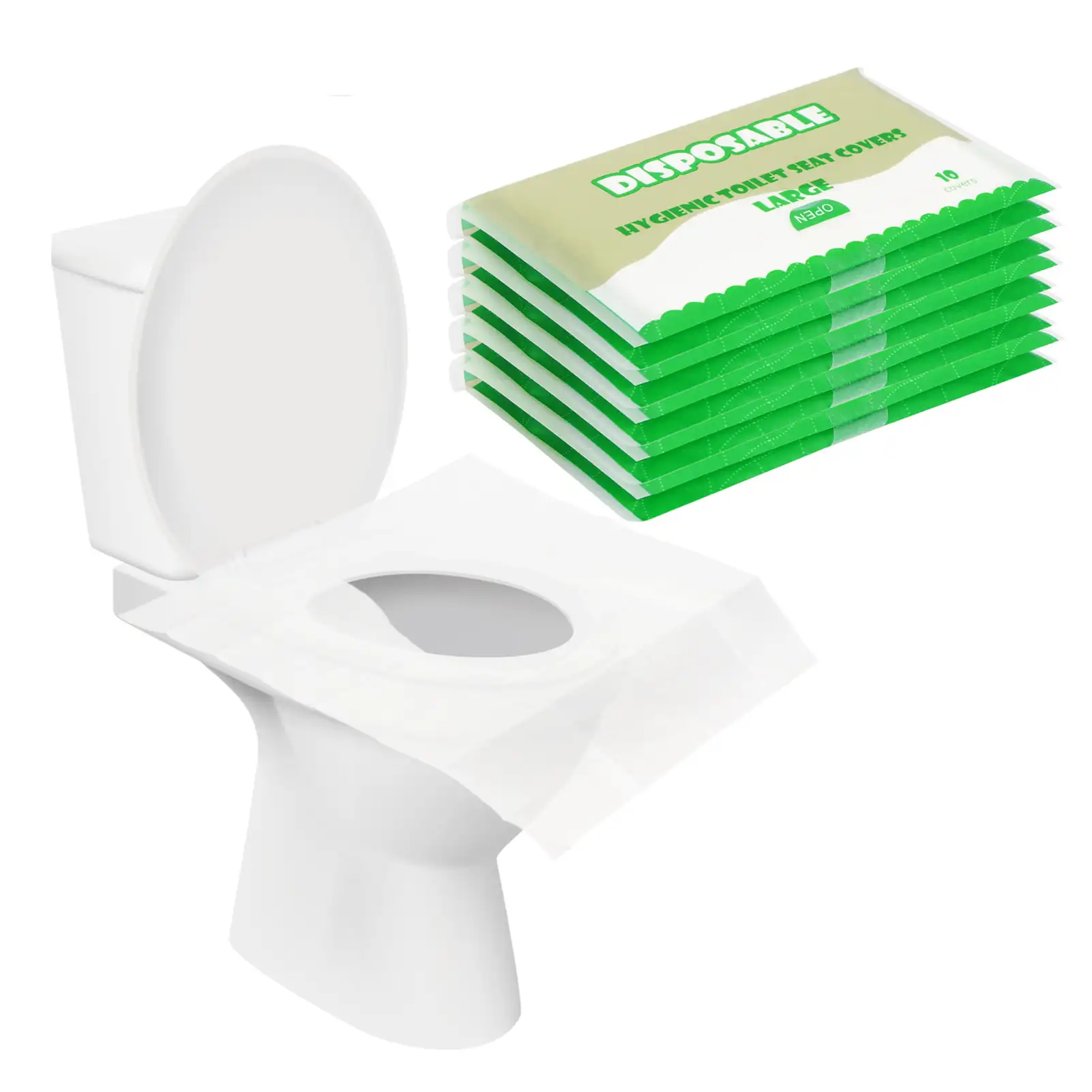 

50 Pack Toilet Seat Covers Paper Flushable,Travel Disposable Flushable Paper Toilet Seat Covers for Adults and Kids Potty Traini