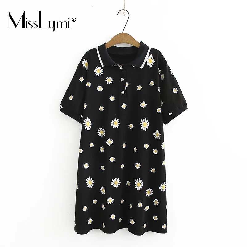 

Женское платье-рубашка с цветочным принтом и отложным воротником