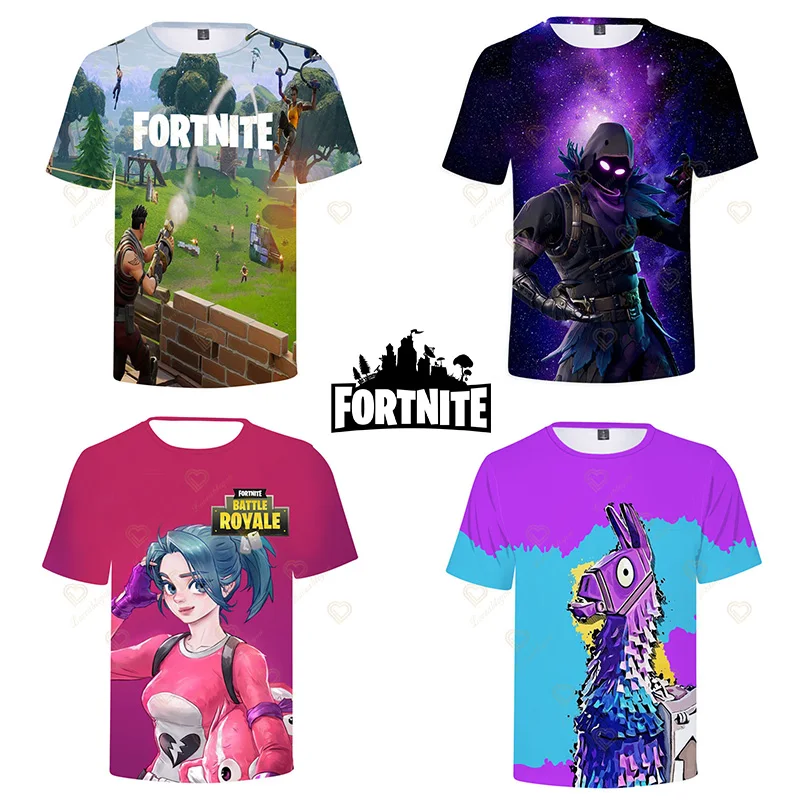 

Fortnite Tshirt 3D Digital Printing Clothes Tops Cartoon Print Shirts 3 To 14 Years Kids T-shirt Boys Girls Cartoon Teen Clothes