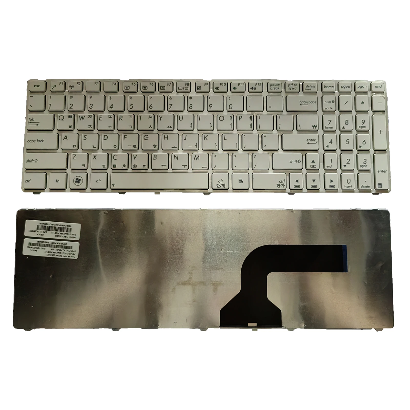 Клавиатура для ASUS K72 K72F K72J K52 K52J K52JB G51 G51J G60 G72 G73 A52 A53 KR с белой рамкой