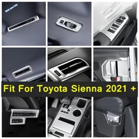 steering wheel frame door handle wrist rear reading lights lamp cover trim matte for toyota sienna 2021 2022 interior parts