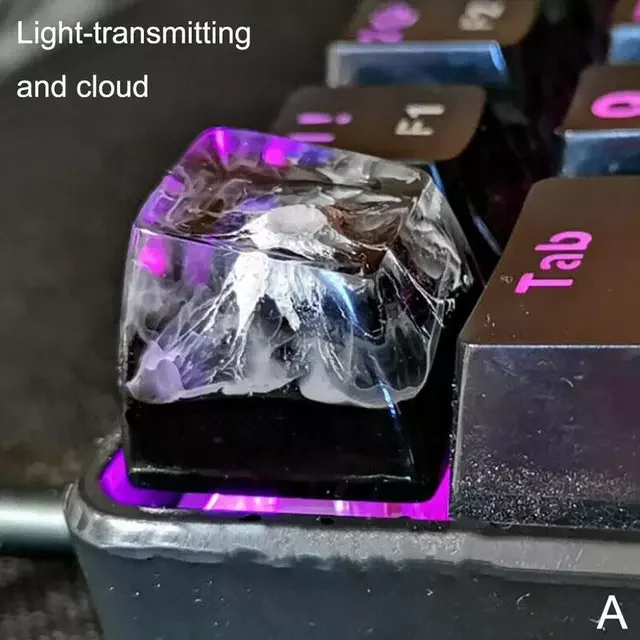 

Handwork for Mount Handmade Resin Fuji Mountain Key Cap Mechanical Keyboard Keycap For MX Switches Keyboard Creative 2022