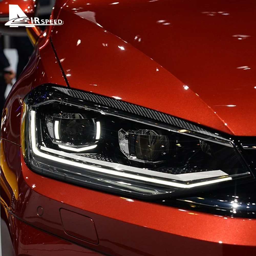 Углеродное волокно для Volkswagen VW Golf 7 MK7 GTI 2013-2017 накладка на переднюю фару