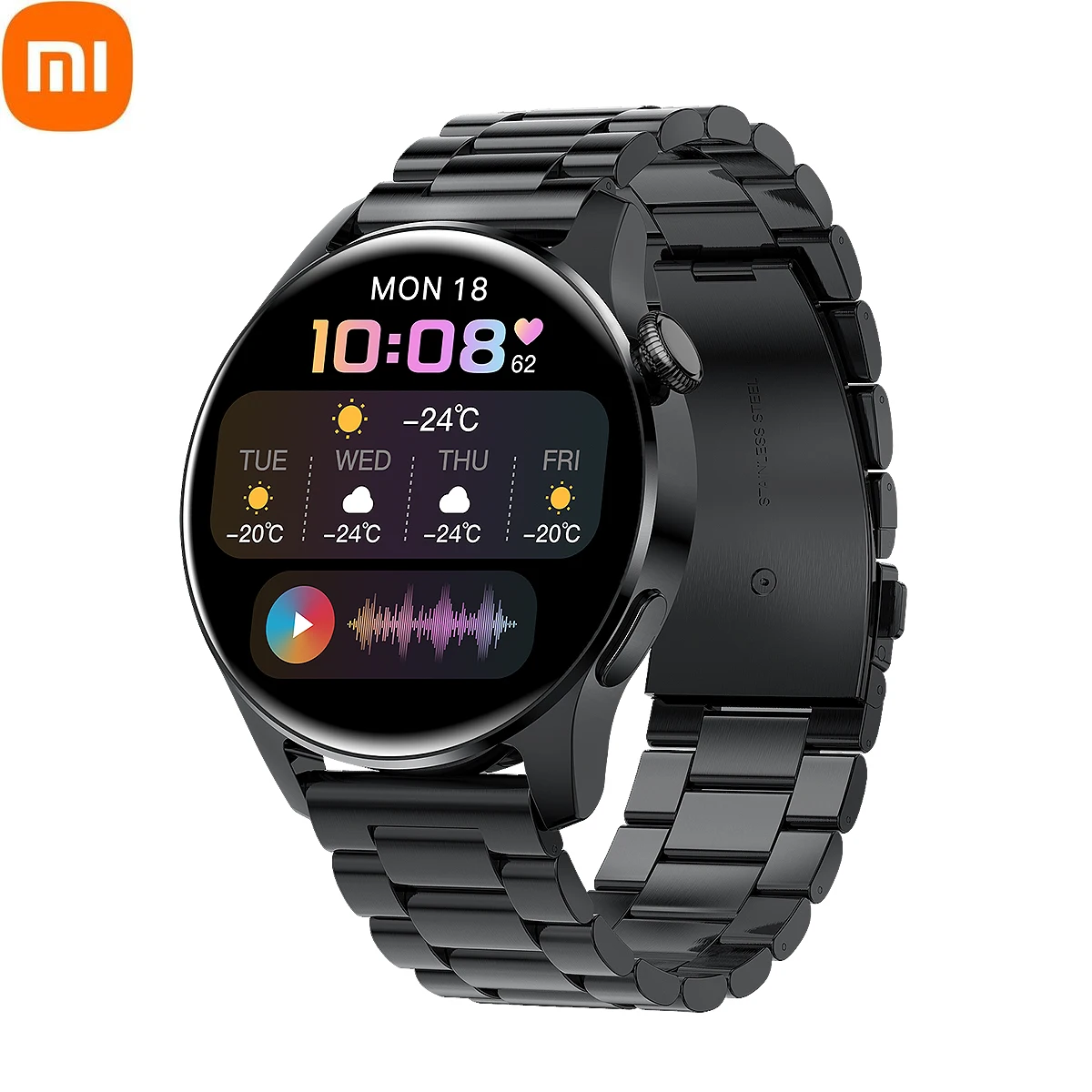 

Xiaomi Men Smart Watch Bluetooth Call Waterproof Sports Fitness Heart Rate SmartWatch For Huawei Android IOS Phone PK Watch 3