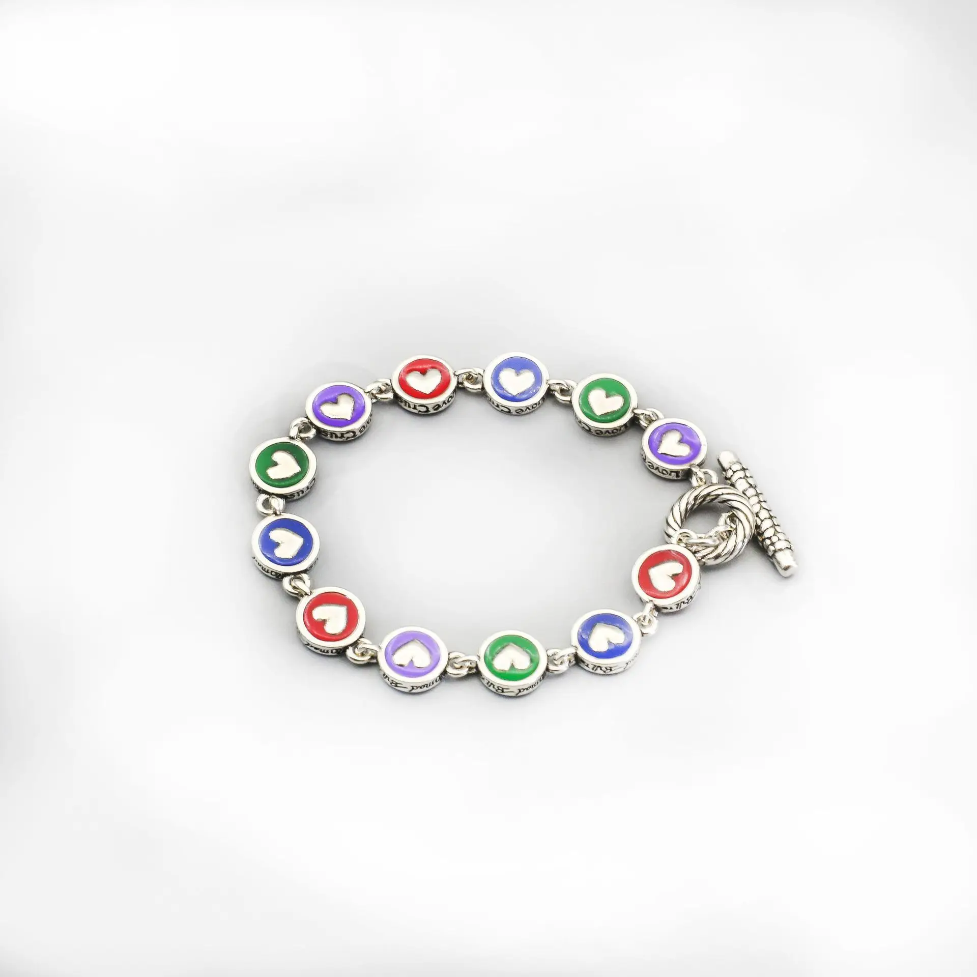 

Tongquan love drop glaze primary color simple and versatile fashion light luxury lovely girls Bracelet