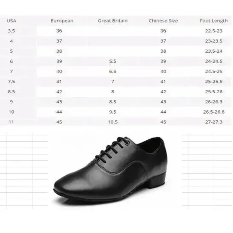 Профессиональная мужская обувь для латинских танцев черно-белая на низком