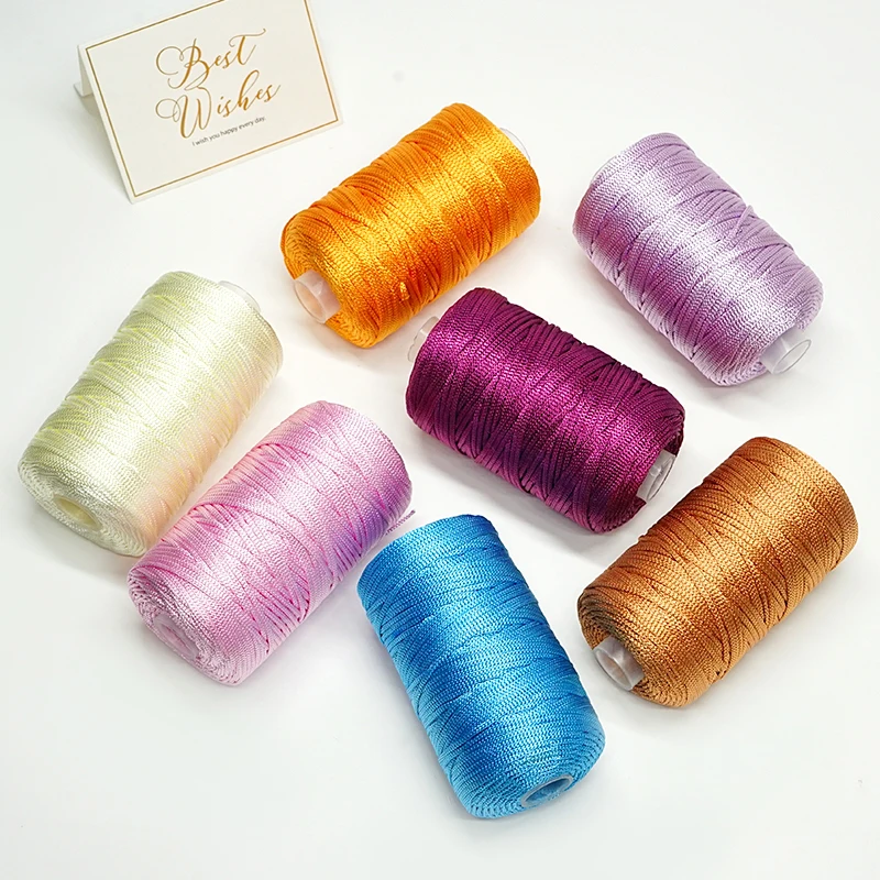 

125g/Roll 2.5mm Ice Mercerized Cotton Yarns For Summer Sun Hat, Knitting And Crochet Scarf Sweater Etc.