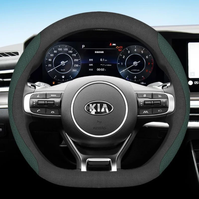 Для Kia Sportage Sid Rio 3 Soul Ceed Sorento Cerato чехол рулевого колеса автомобиля кожа 9 цветов