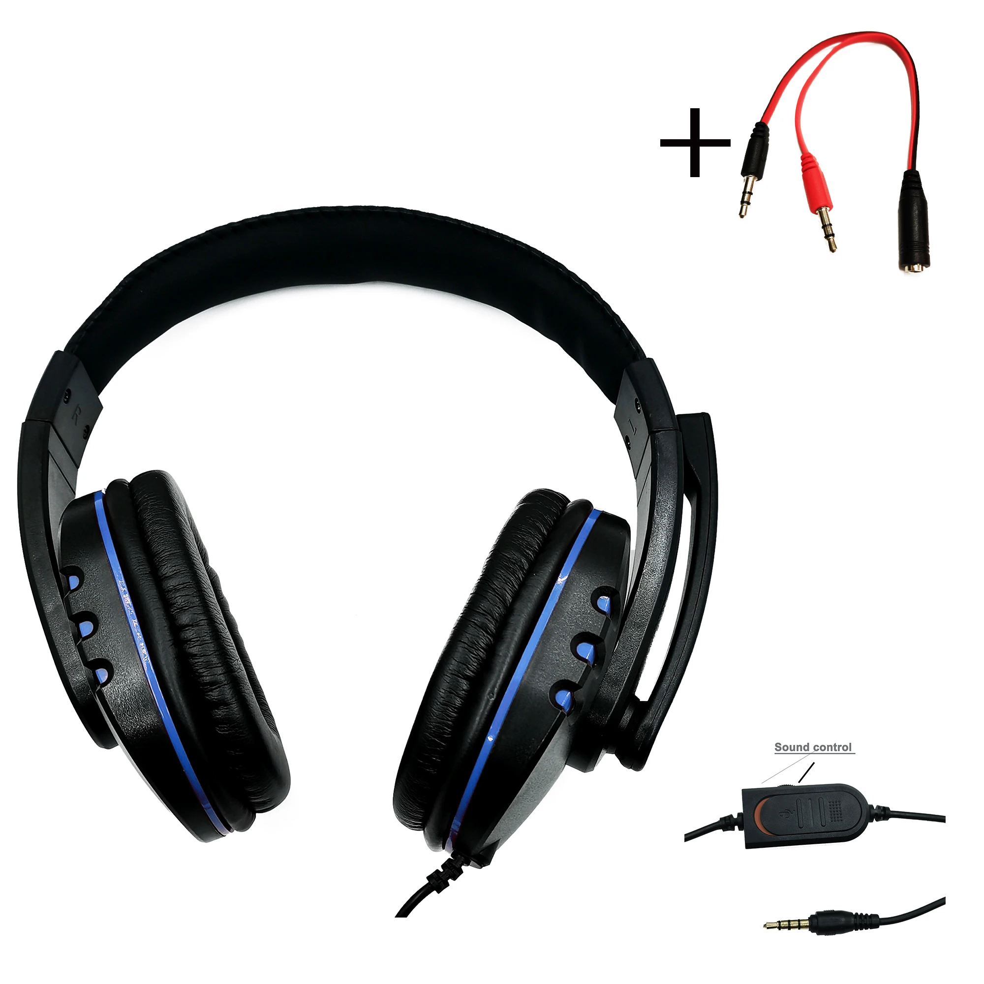 

3.5mm Wired Gaming Headphones Game Headset Noise Cancelling Earphone with Microphone Volume Control for PS4 Play Station 4 PC