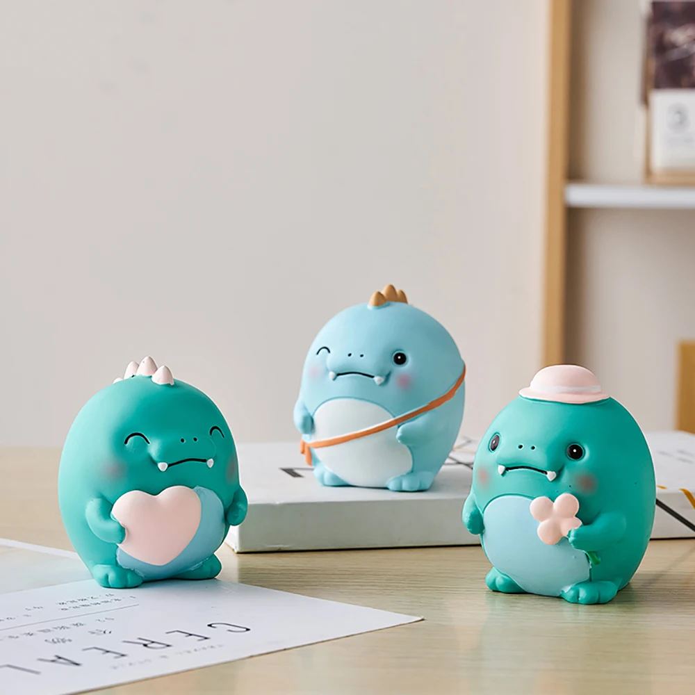 

Modern Living Room Resin Animal Ornament Creative Home Decor Cute Dinosaur Figurine Room Decor Desk Statue Kawaii Accessories