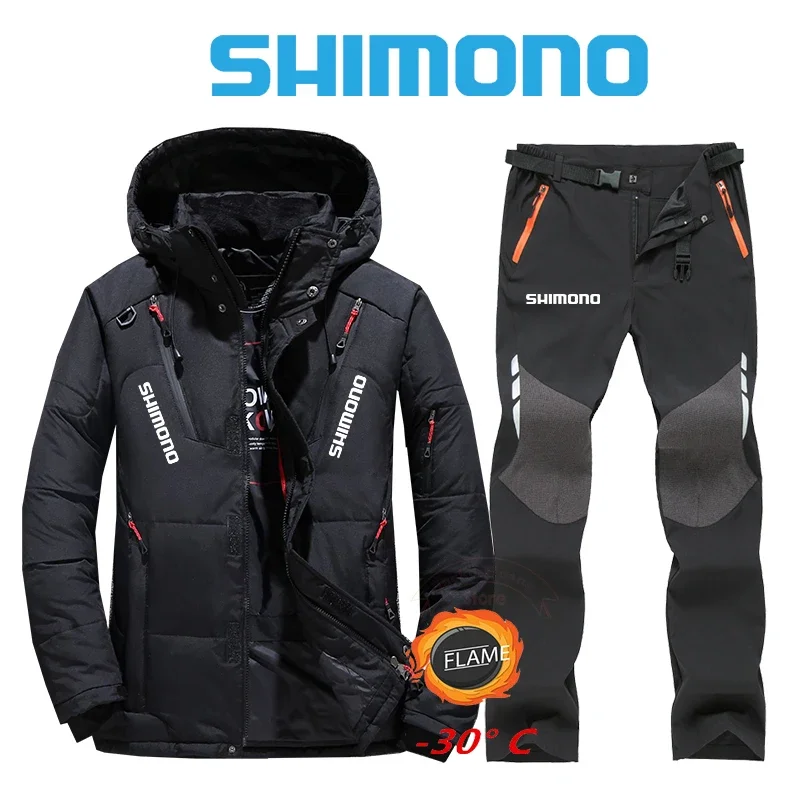

Winter Fishing Suit Waterproof Men's Outdoor Fishing Clothing Winter Plush Thickened Warm Mountaineering Skiing Fishing Jacket