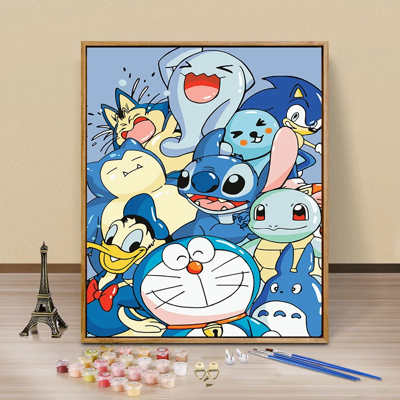 

159100-Tulip diy Цифровая масляная живопись, картина маслом, акриловая Цветочная живопись, взрывобезопасная ручная работа, пейзаж, живопись