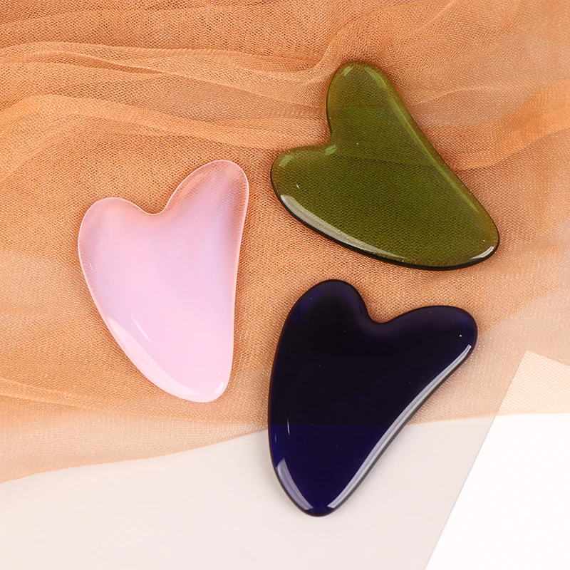 

Массажная доска Gua Sha, скребок для массажа шеи и лица, натуральный кристалл, бриллиант