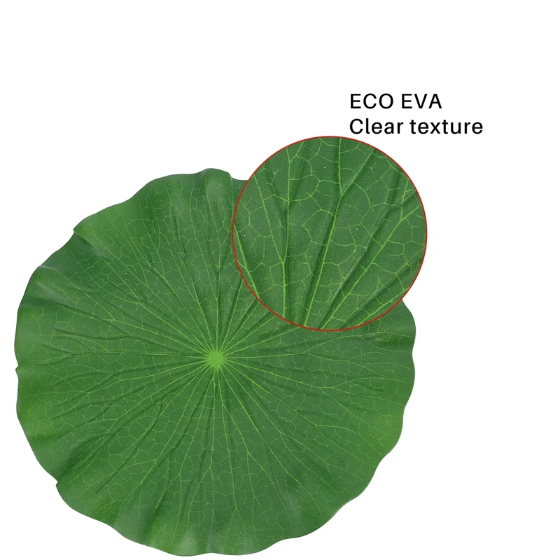 Набор из 9 искусственных плавающих поролоновых подставок в виде листьев лотоса