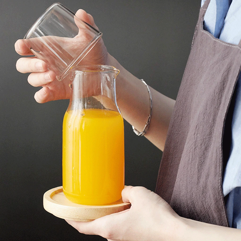 Water Cup Portable Stylish Japanese Style Transparent Reusable 370ml Heats-resistant Washable Juice Drinking Bottle with Lid