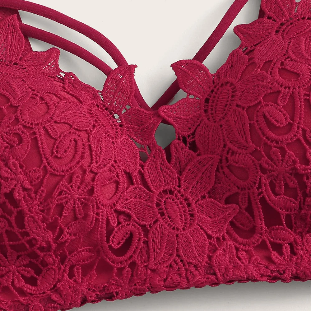 Женский кружевной бюстгальтер без подкладки