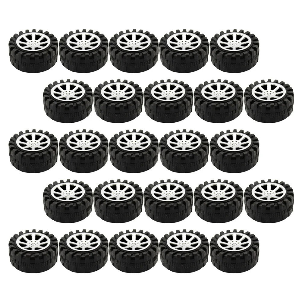 

25 Pcs Plastic Car Wheels Car Making Wheel Car Wheel Car Making Supplies
