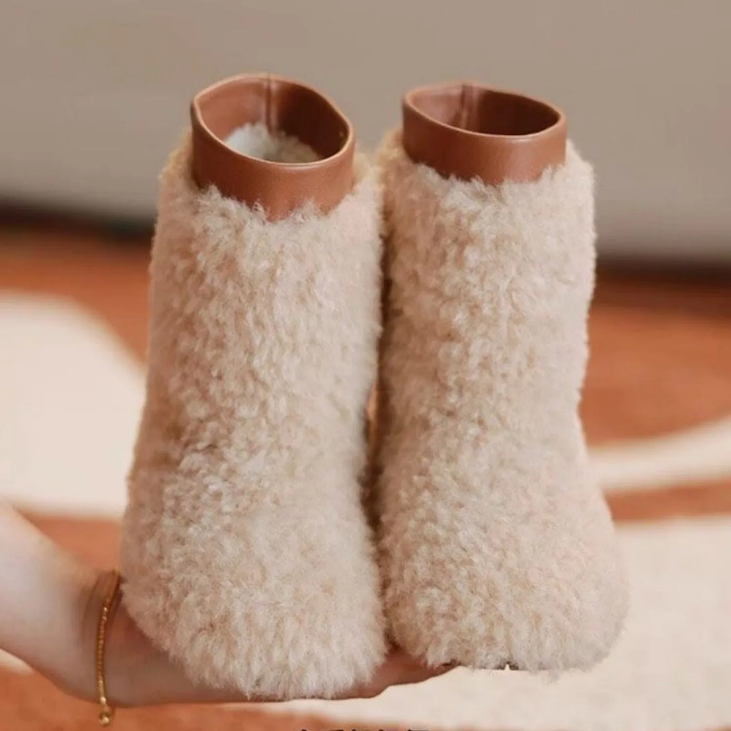 Ботинки детские Нескользящие из овечьей шерсти на х/б подкладке