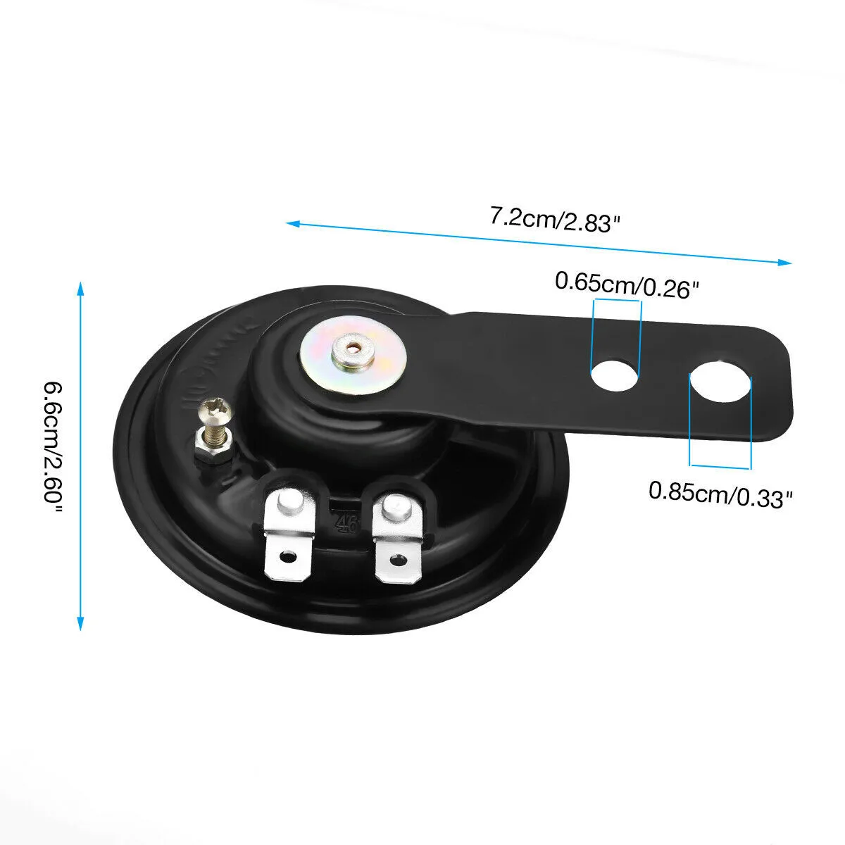 

1pcs Black Electric Motorcycle Horn 105db Sound Pressure Level 12V For Most Scooters Mopeds ATVs Go-Karts Vespas