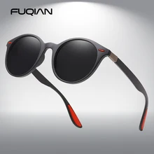 FUQIAN Fashion Round Men Polarized Sunglasses Women Vintage Plastic Sun Glasses For Male Anti Glare Driving Shades Eyewear UV400